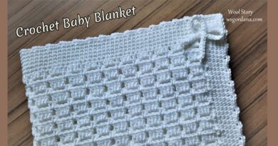 386 – Crochet Baby Blanket with an Easy Block Stitches Pattern