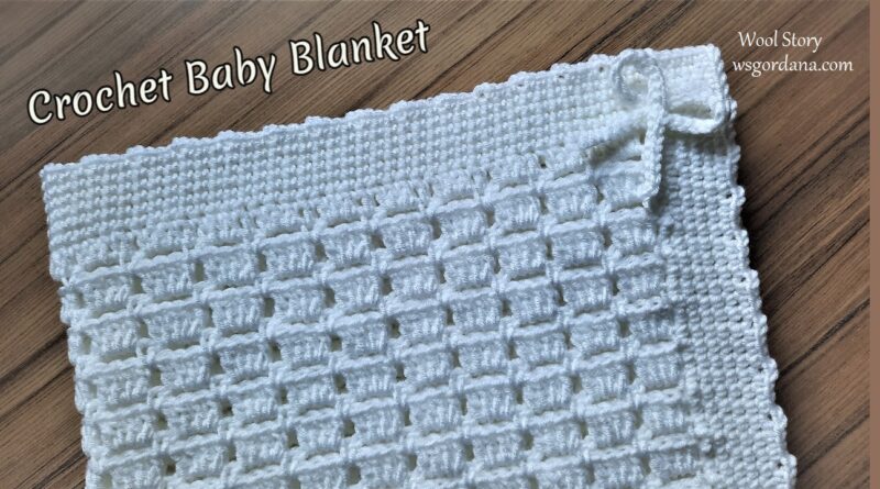 386 – Crochet Baby Blanket with an Easy Block Stitches Pattern